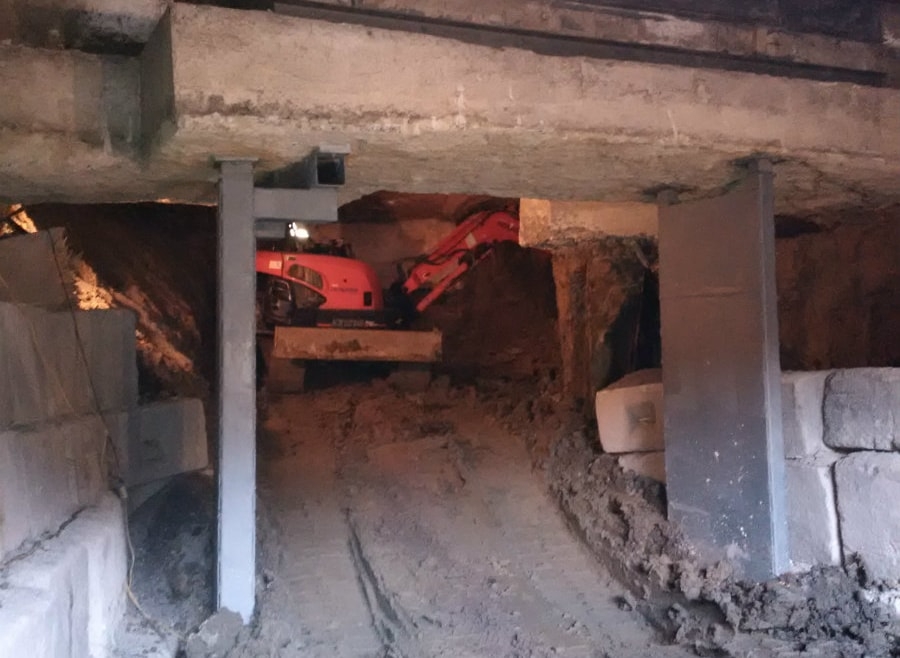 Excavation d'un tunnel